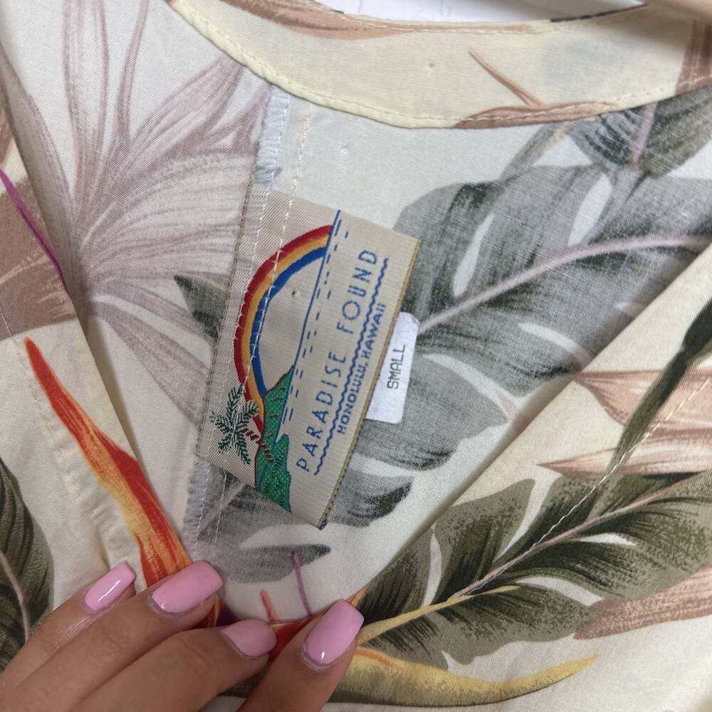Paradise Found Honolulu Hawaii Bird of Paradise Tropical Floral Maxi Dress Small - Picture 4 of 4